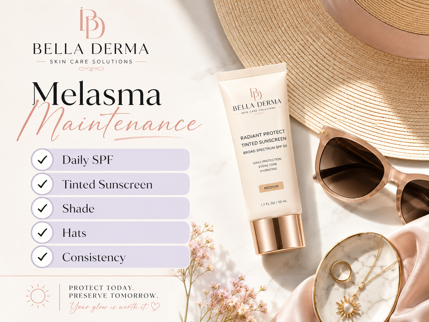 melasma sunscreen tinted SPF Reno