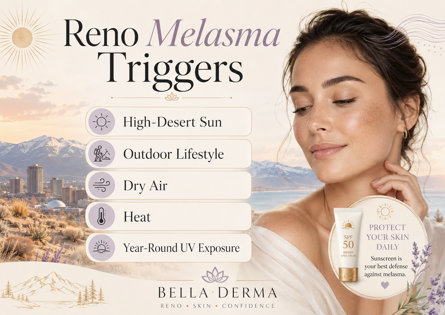 Reno melasma sun exposure