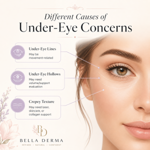 Under-eye lines and hollows showing when Botox is the wrong treatment and other options may be needed