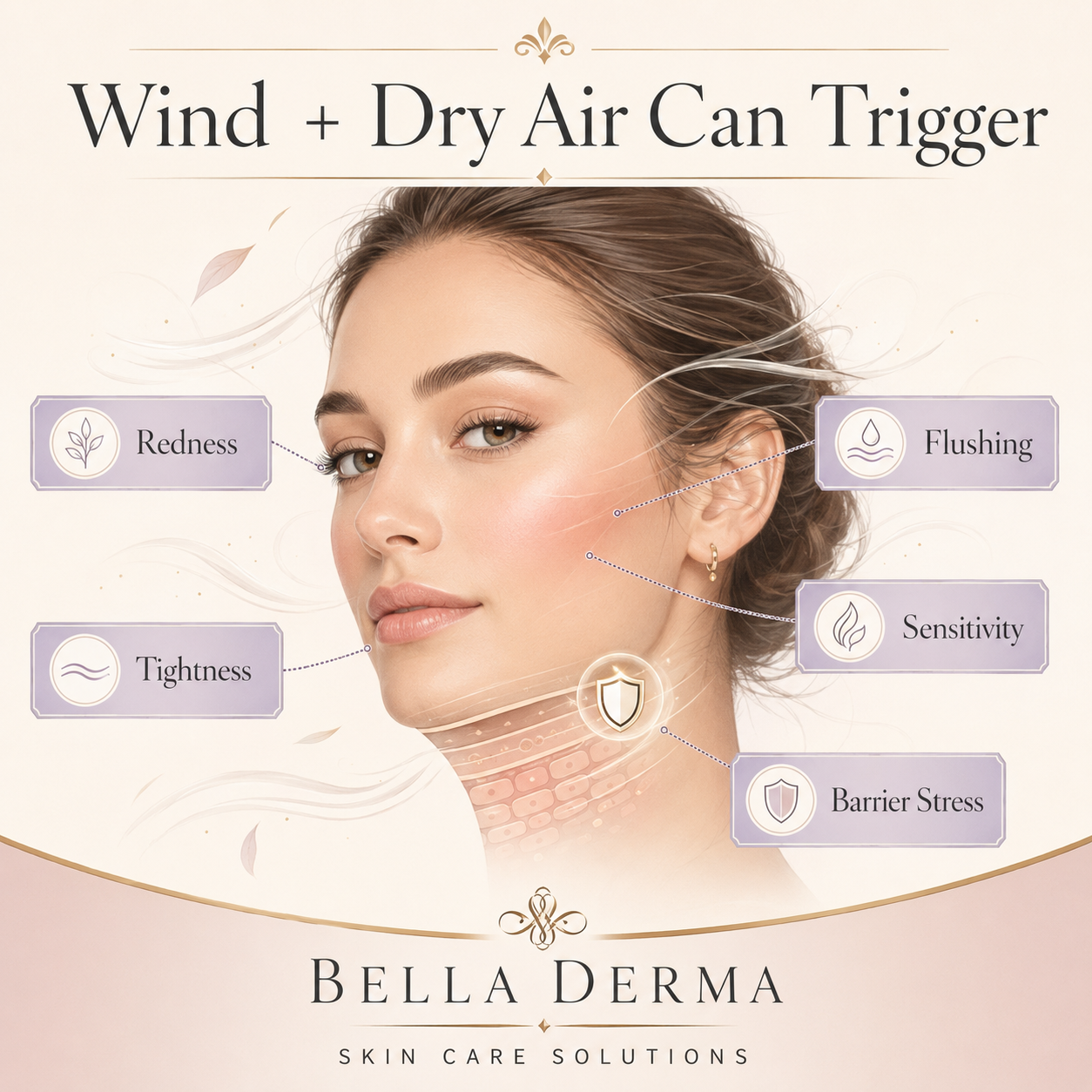 Reno wind and dry air can trigger redness and sensitive skin