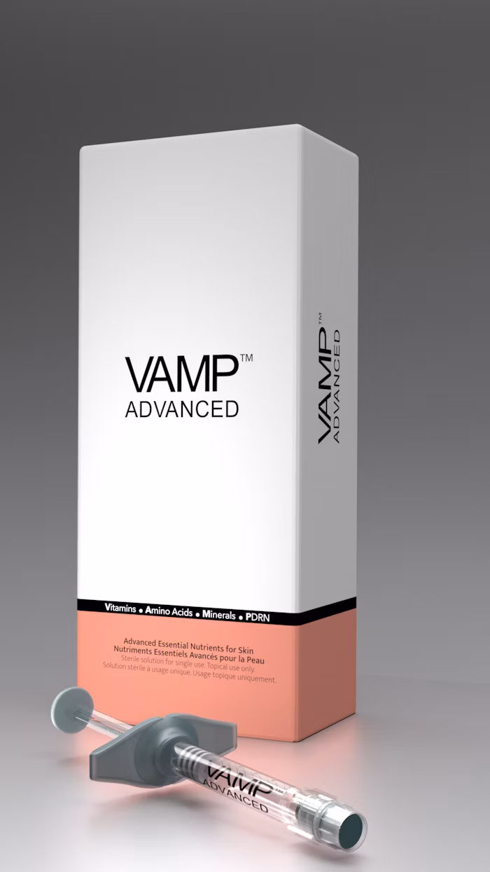 VAMP Advanced professional product box for microneedling treatments in Reno.